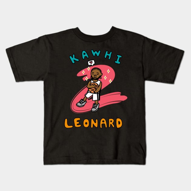 Kawaii Kawhi Kids T-Shirt by klimon